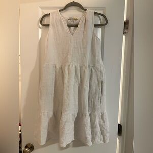 C&C California White Textured Sleeveless Dress size XS